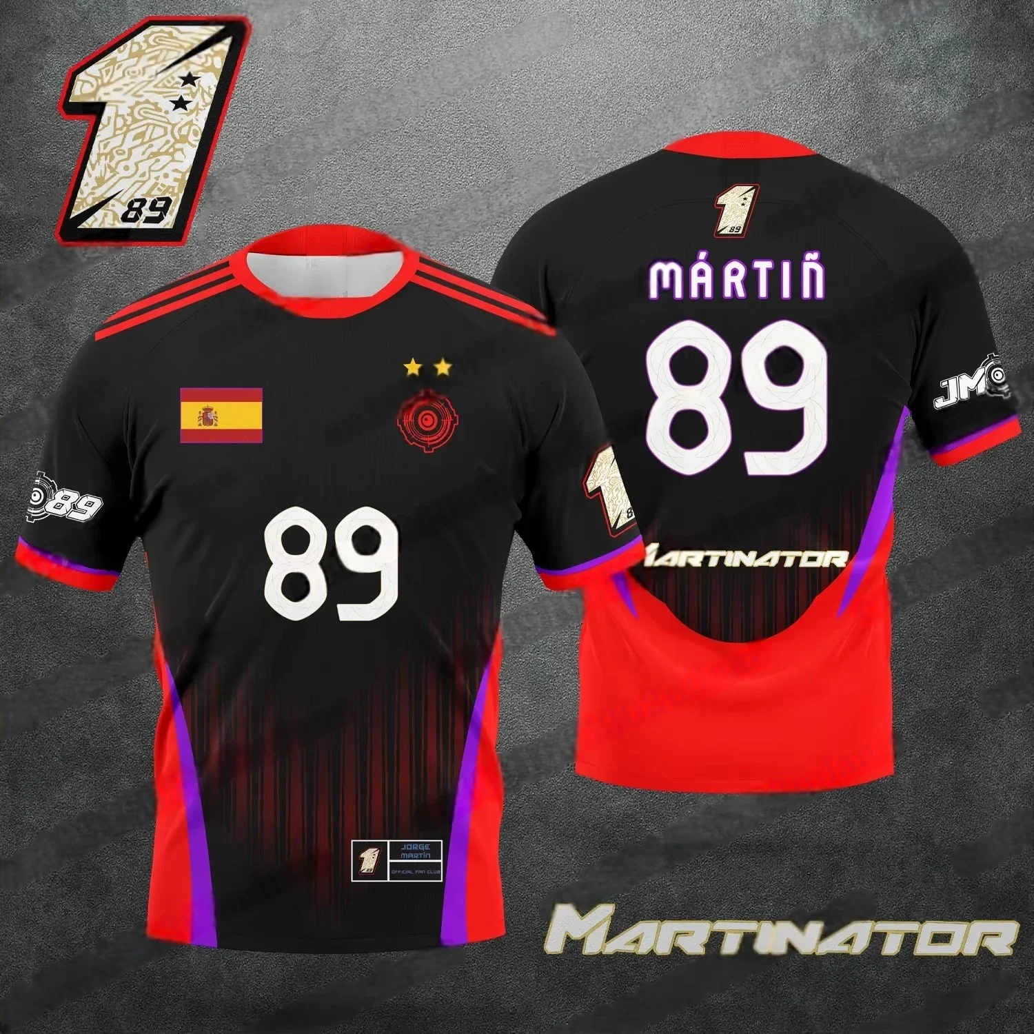 

New 2025 Jorge Martin 89 Motorcycle Enthusiast Summer Men's and Women's Fashionable Breathable Leisure Quick Drying T-shirt
