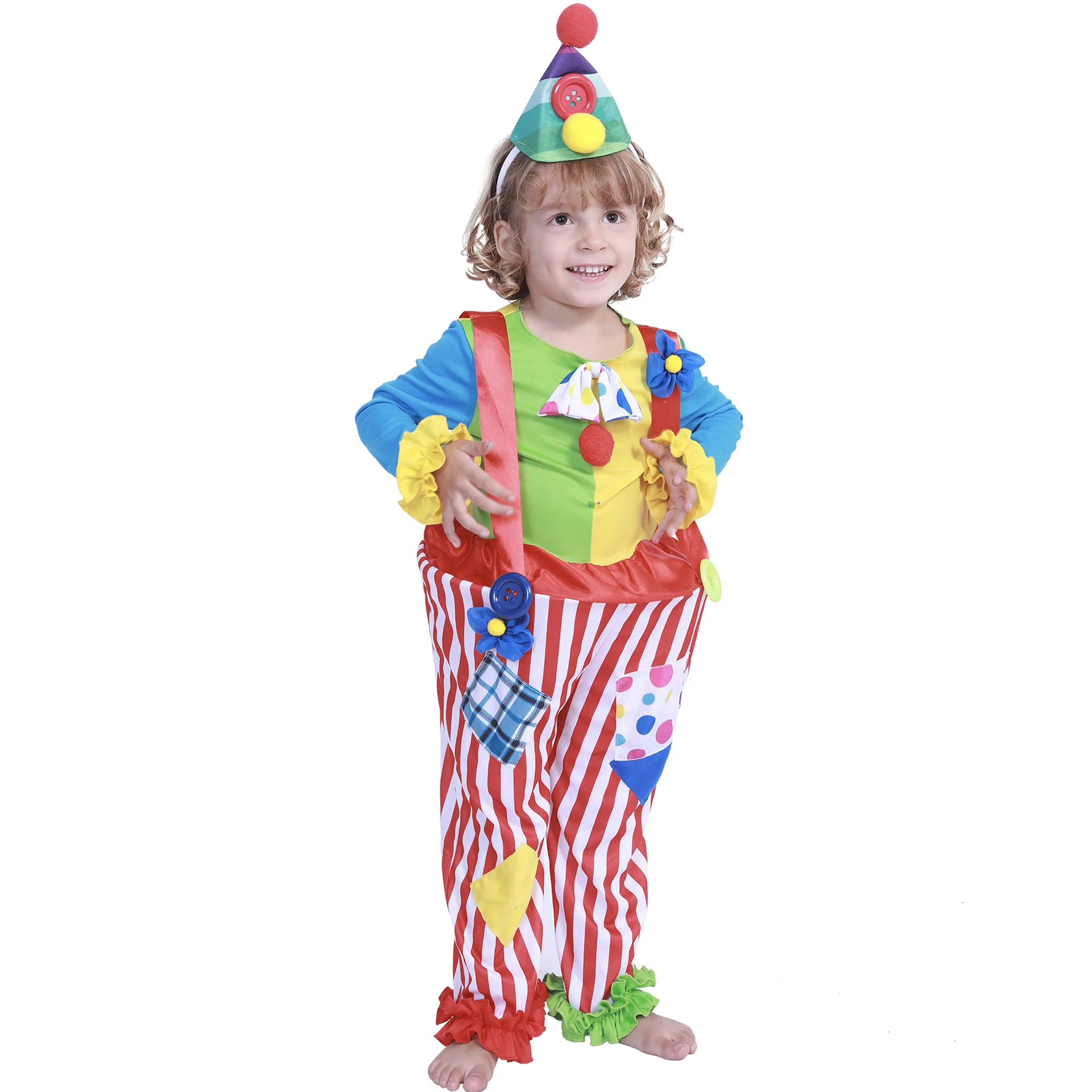 Costumes de Clown de cirque d'halloween pour filles, pour enfants garçons, Joker droll, cosplay de carnaval, robe de fête de mascarade