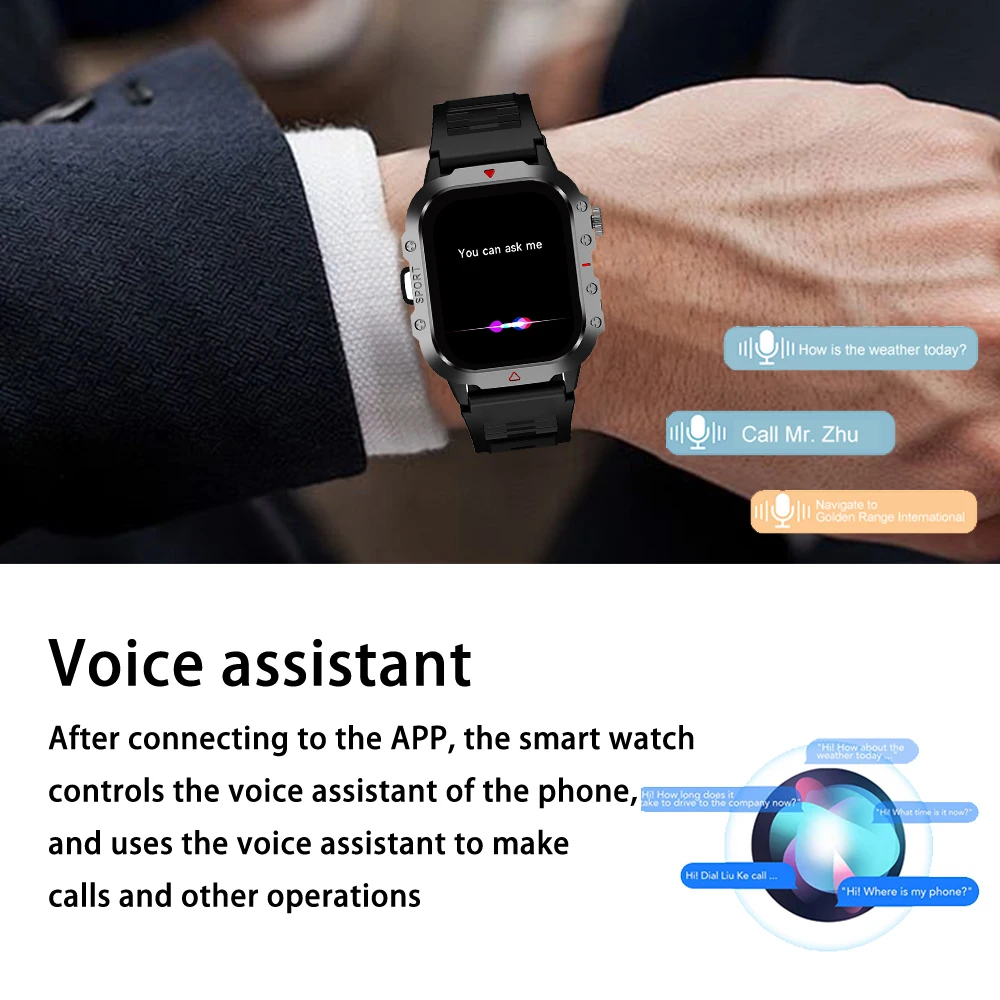 في الهواء الطلق ساعة ذكية للنساء GPS الساعات الرجال شاشة كاملة عرض GPS بلوتوث دعوة مكالمة هاتفية بطارية كبيرة متعددة الوظائف ساعة