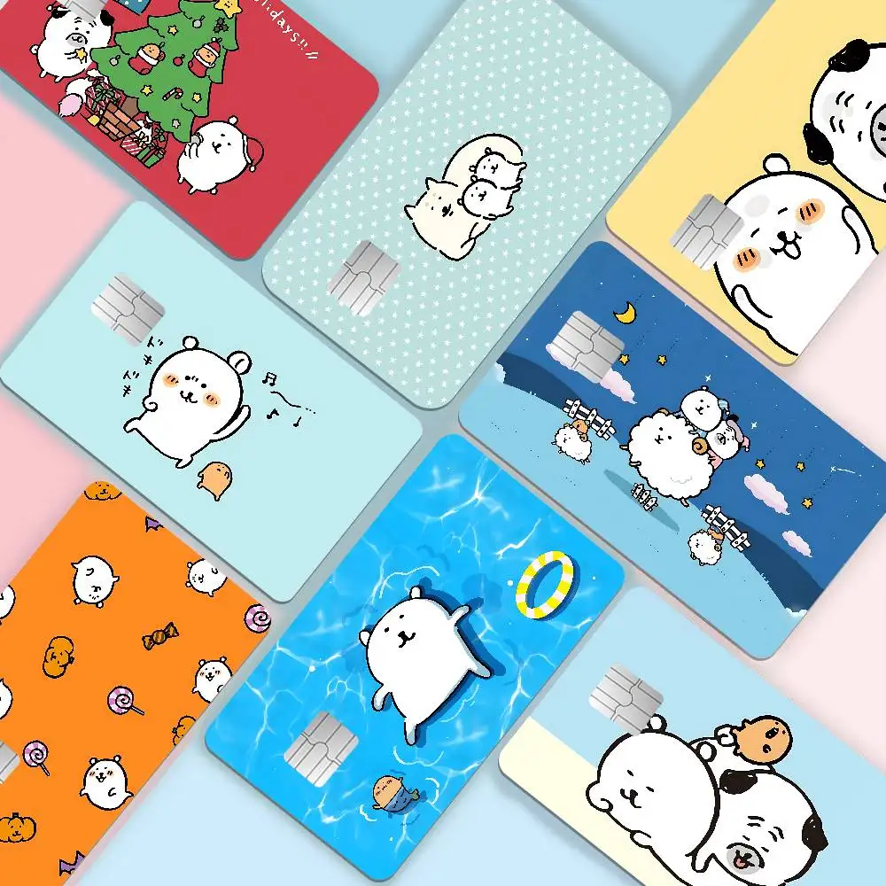 Character N-Nagano Bears Cartoon Credit Card Skin Stickers for Bank Card Bus Metro Card Sticker Waterproof Women Gift
