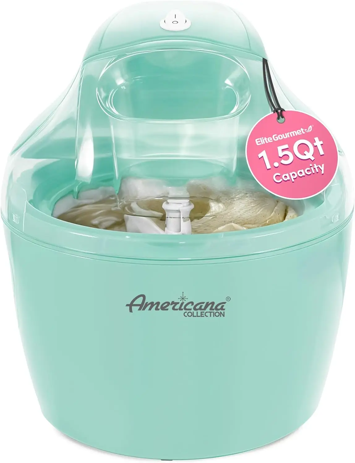 

Electric Ice Cream Maker, 1.5 Quart, Automatic Homemade Frozen Yogurt, Sorbet, Gelato, with Recipes, Mint