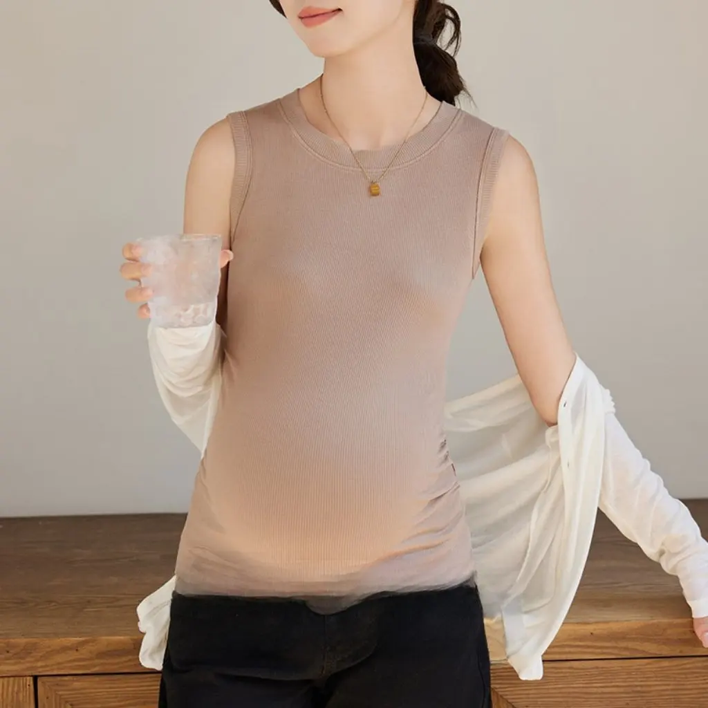 

Maternity Vest for Spring And Summer Thin Pregnancy Top Intimate Outer Wear Large Size Bottoming Shirt Inner Layer
