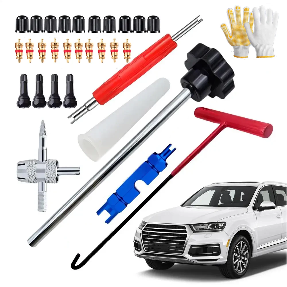3/31pcs Car Motorcycle Bike Quick Change Tire Valve Tool Kit - Easy Valve Stem Replacement And Installation Set