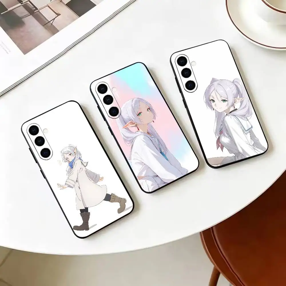 Frieren Beyond Journey's End- Frieren-k Black Soft Silicone Phone Case for Samsung Galaxy A73, A42, A72, A70, A53, A52, A51