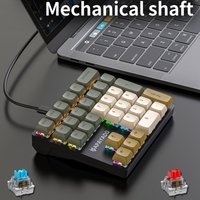 Numpad One Hand Keyboard Numeric Keypad Mechanical K33 Financial Accounting Keypad External Mini Keyboard C Wired RGB Win Mac