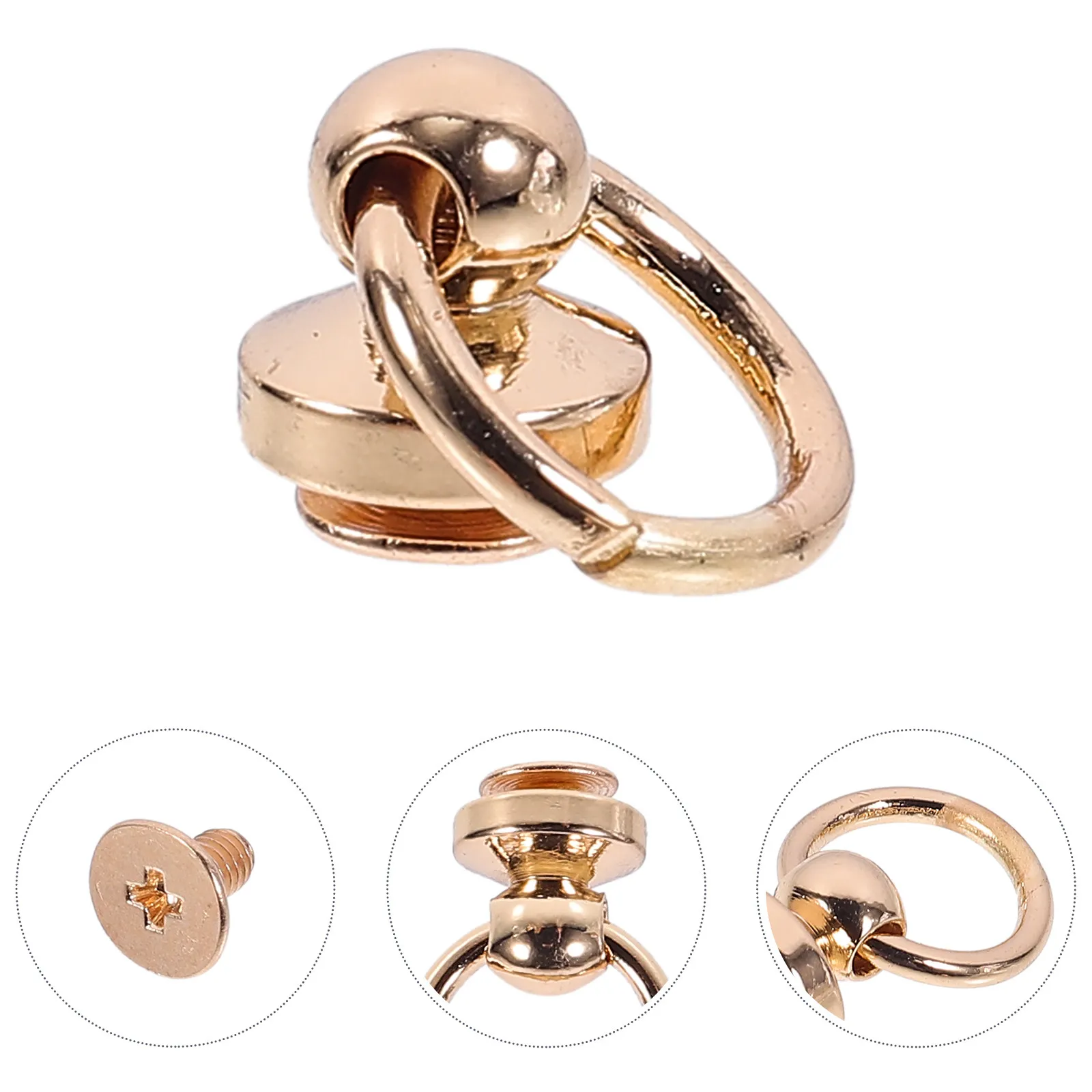 12Pcs Pack Bag Ring Buckle Brass Heavy Duty Side Buckles for Luggage Backpack Strap DIY Use Luggage Side Ring DIY Buckle