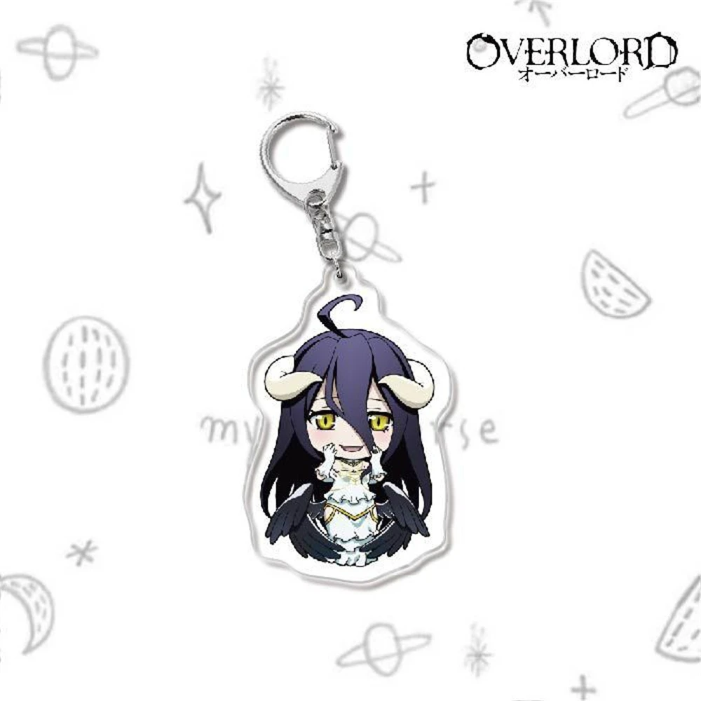 Anime ​Peripherals Overlord Cartoon HD Acrylic Keychain Creative Trend Two-dimensional Cartoon Character Key Chain Pendant 6CM