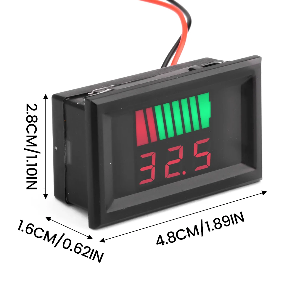 Wodoodporny wskaźnik poziomu naładowania akumulatora w samochodzie 2S-20S DC6-100V miernik pojemności baterii litowej Tester wyświetlacz LED Tester