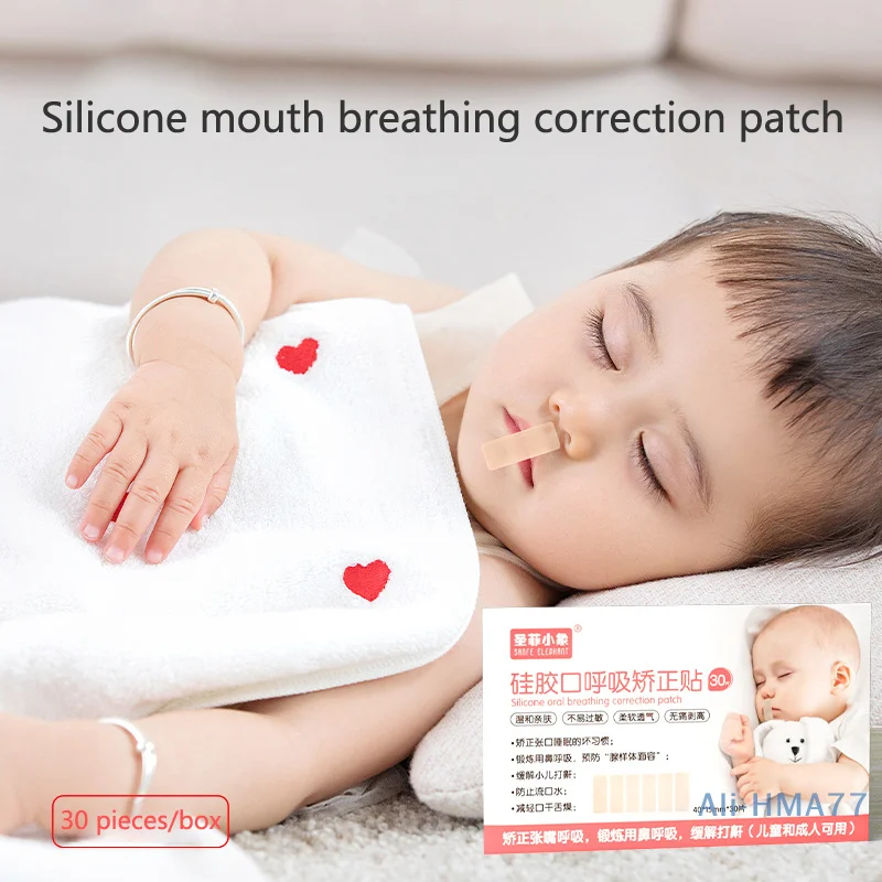 30 Sheets Correction Lip Nose Breathing Improving Patch For Children Adult Night Sleep Mouth Orthosis Tape Anti-Snoring Stickers