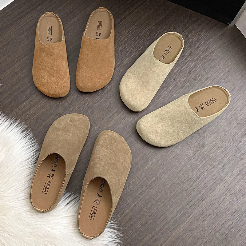 

Новая летняя женская обувь, тапочки из натуральной кожи, повседневные шлепанцы в птичьем стиле, уличные модные лоферы без шнуровки для девочек