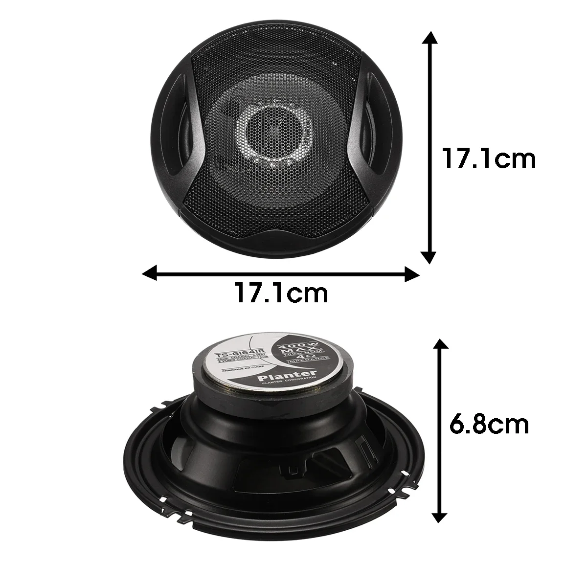 Coaxial Alto Falante De Áudio Do Carro, Veículo Auto Estéreo, Alto-falantes HiFi, 2 Way, 6.5 