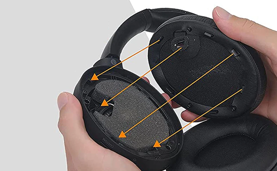 KUTOU Ersatz-Ohrpolster für Sony WH-1000XM4 Kopfhörer, weiche Memory-Schaum-Pads, 1000 x m4 1000 x m4 Ohrpolster – Detail 5