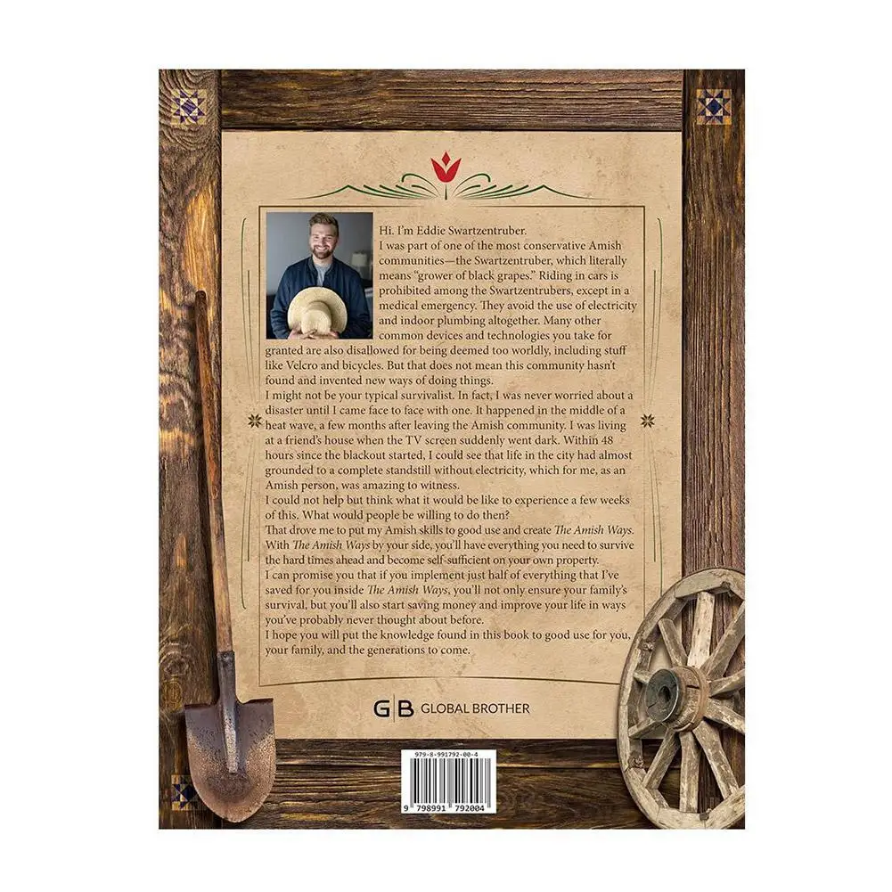 Книга-сетены Amish Survival для самообслуживания — потерянное мудрость для проживания в семье, самоуправляемого и устойчивого руководства по обращеному стилю