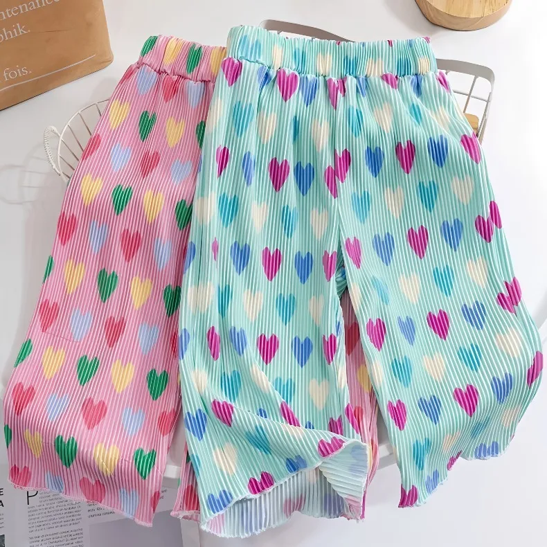 0-6 Jahre Baby Mädchen Liebliche Bedruckte Freizeithose Kinder Elastische Taille Mädchen Süße und Niedliche Dünne Moskitohose Sommer Neu – Detail 2