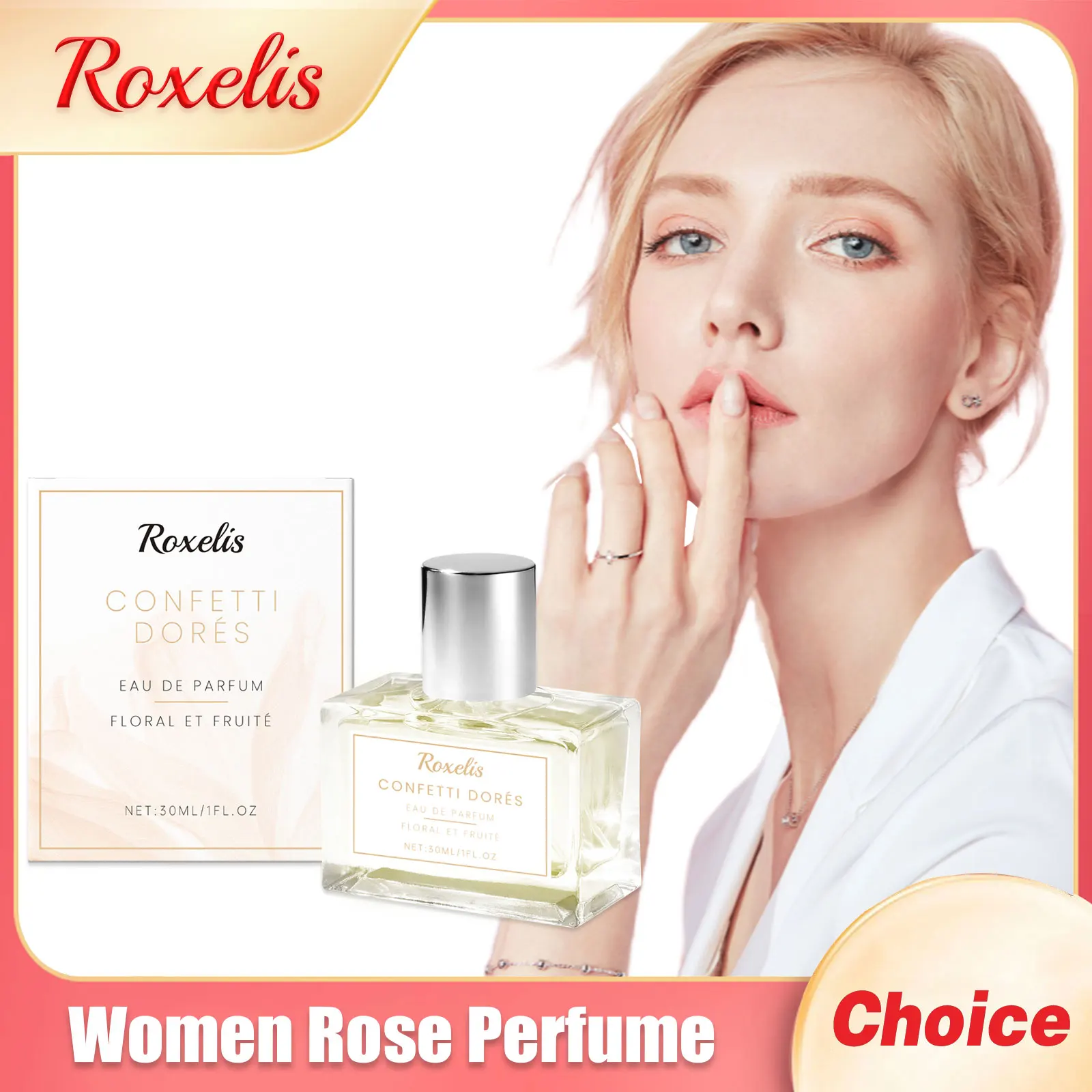 Rose Lasting กลิ่นหอมน้ําหอมเซ็กซี่ฟีโรโมนพืชกลิ่นดอกไม้ปรับปรุงมั่นใจไม่เหนียวเหนอะหนะ Elegant ผู้หญิง Body Charming Perfum