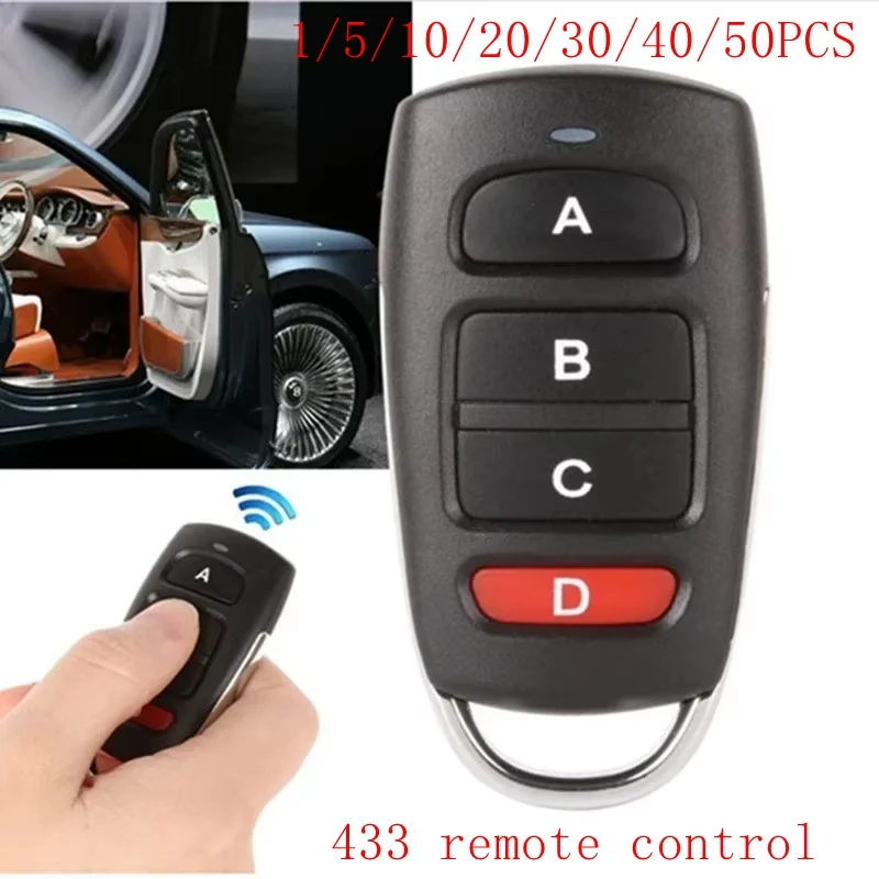 1-50 قطعة 433 ميجا هرتز العالمي باب المرآب التحكم عن بعد رمز التعلم الثابت استنساخ أتمتة النسخ الذاتي للبوابات