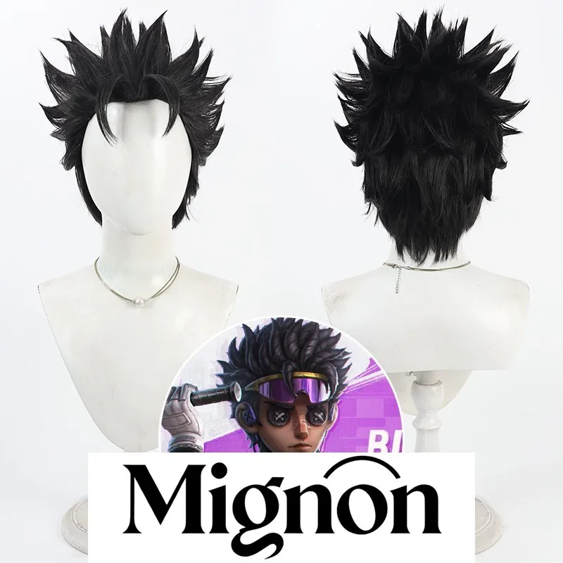 

Identity V BLK Team Ganji Batter cosplay wig dark gray widow's peak Halloween gift