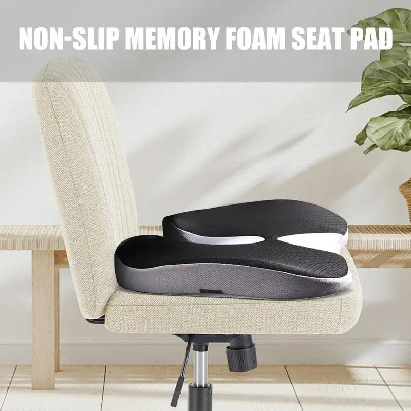 

Car Cushion Supportive Foam Auto Seat Cushion Breathable Driver Seat Cushion For Short People Comfortable Seat Pad For Cars And