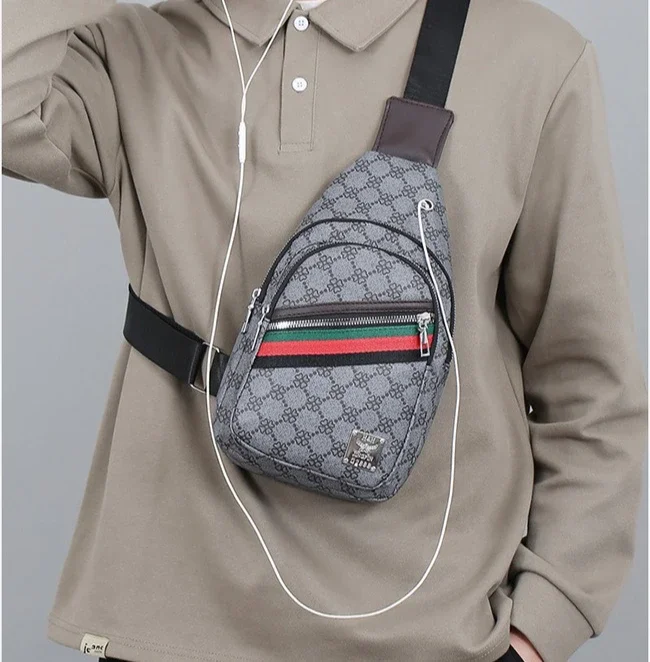 Universelle Multifunktionale Umhängetasche für Herren/Damen, Schulter-Crossover-Brusttasche, lässige Handtasche mit Kopfhörerfach – Detail 29