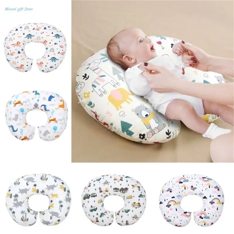 Cotton Nursing Pillow Breathable Cotton Nursing Pillow Lovely Pattern Baby Pattern for Busy Parenting Days