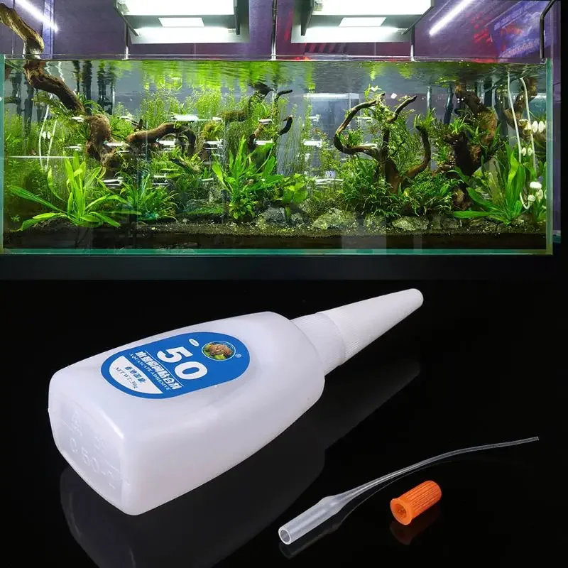 Aquarium 1.8OZ Transparent Superglue for Aquatic Plant Moss Coral Aquascape Adhesive Safe Instant