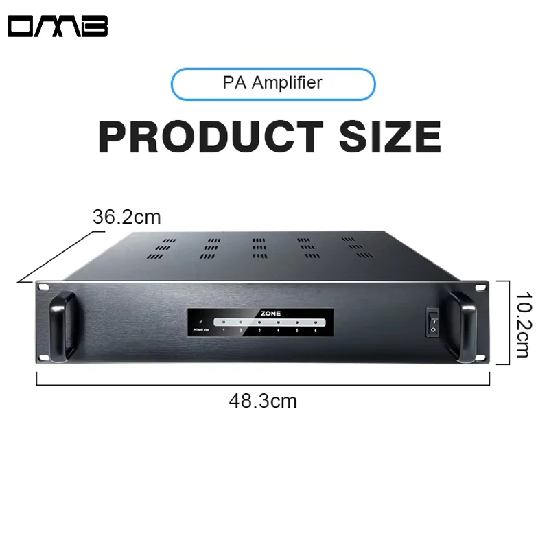 TLF HM-12 80W * 12 12 canais Classe D PA Sistema de endereço público de alta potência 2U Subwoofer Amplificador de áudio profissional