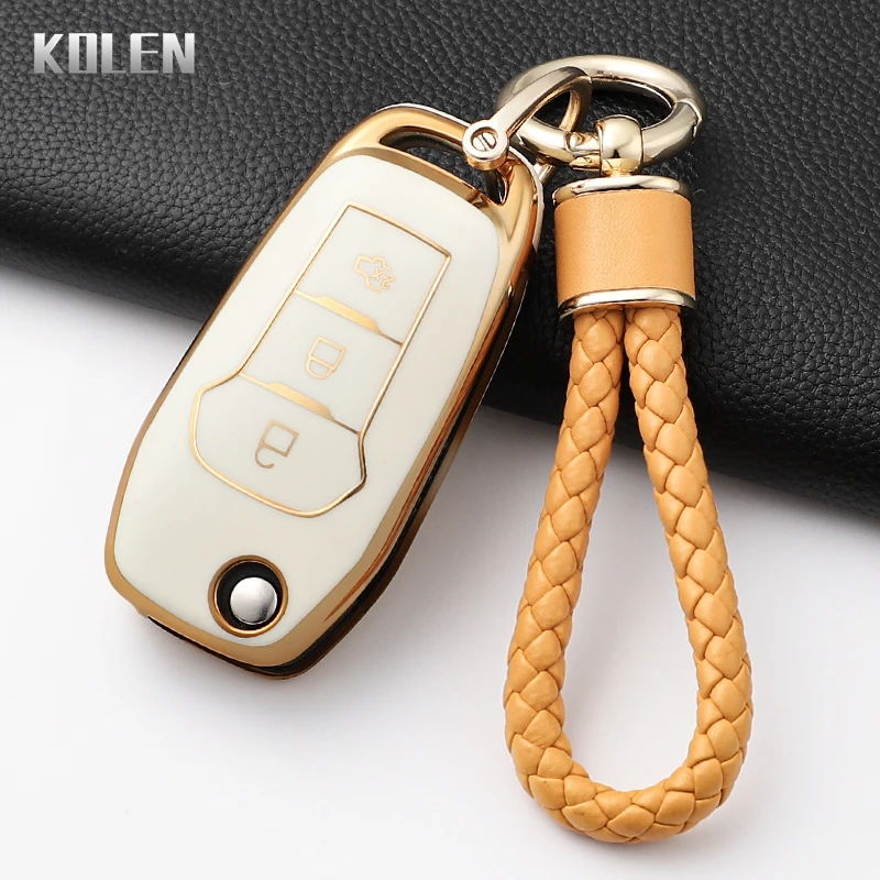 Mode TPU Auto Schlüssel Fall Abdeckung Für Ford Fusion Fiesta Mondeo KK4 F150 F250 F350 Explorer Ranger Geschützt Shell Fob Zubehör