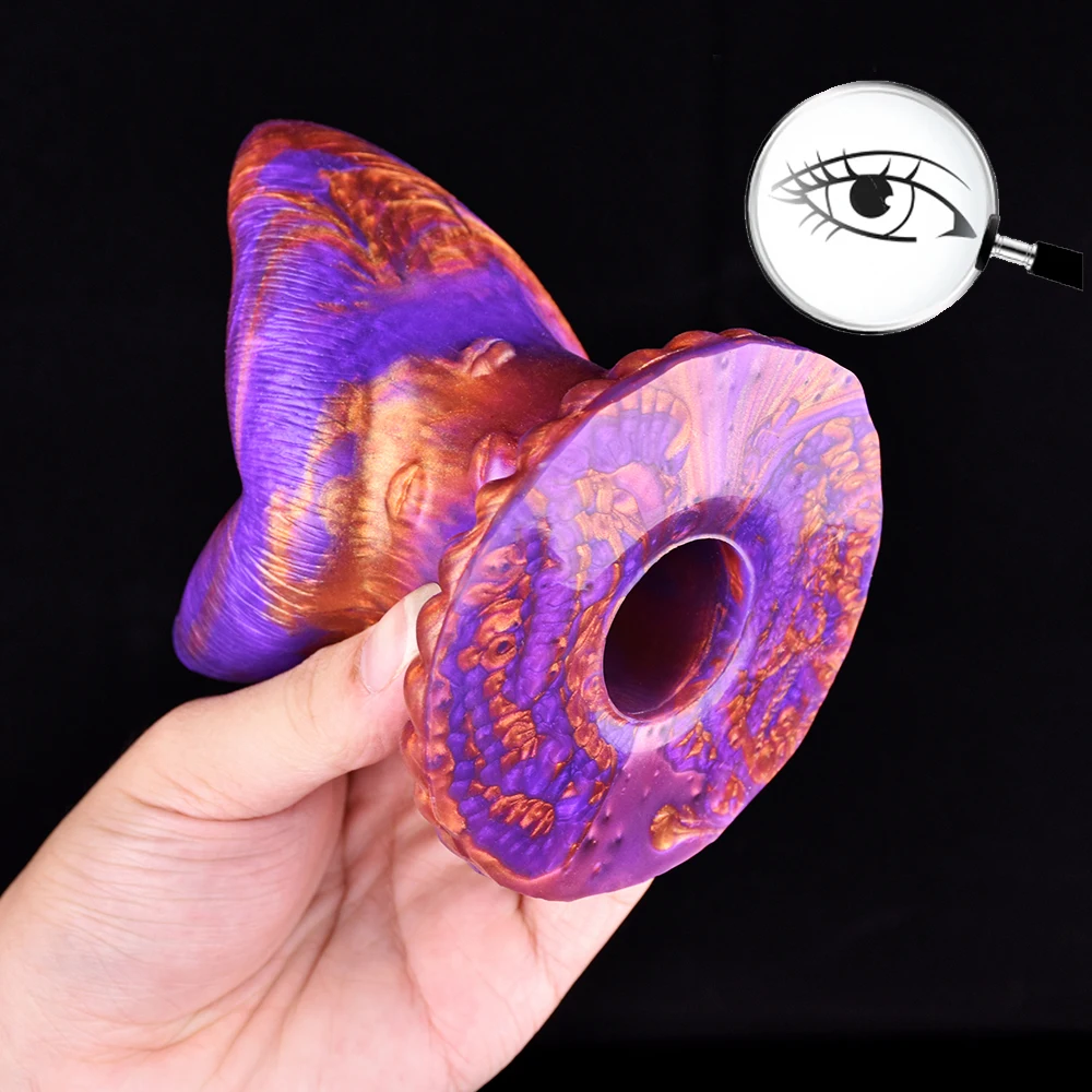 FAAK Hollow Butt Plug Anal Vagina Dilator Soft Silicone Speculum Male Masturbator Peephole Adult Sex Toys For Woman Man