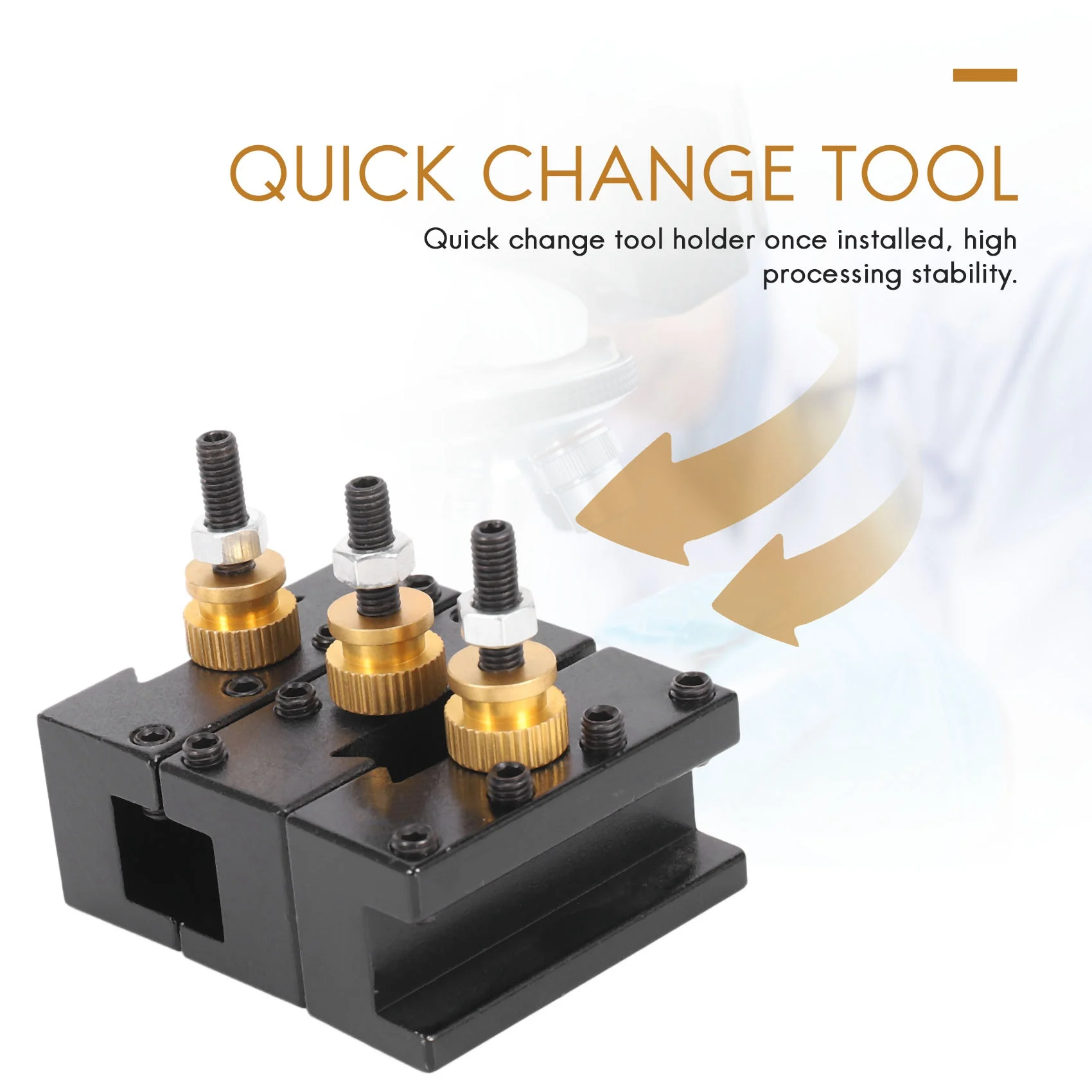 3Pcs Mini Lathe Quick Change Tools Post Holder Kit (1/4-1/2Inch), CNC Boring/Turning/Facing Holder Set