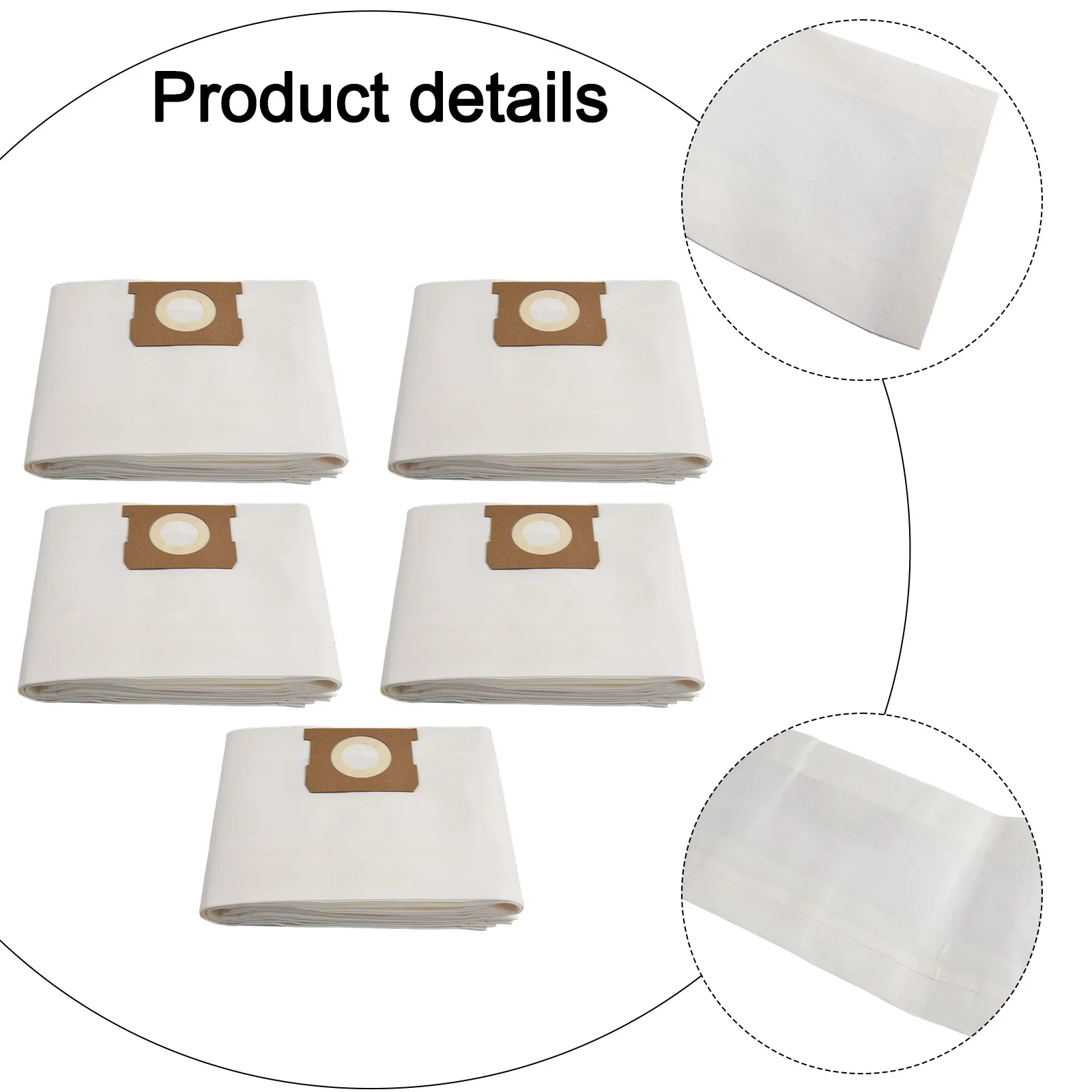 5x Fleece Dust Bags For Karcher WD1 Compact Battery Replaces 2.863-297.0 Vacuum Cleaner Sweeping Parts Dust Bag Replacement New