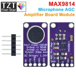 TZT MAX9814 Microphone AGC Amplifier Board Module Auto Gain Control for Arduino Programmable Attack and Release Ratio Low THD