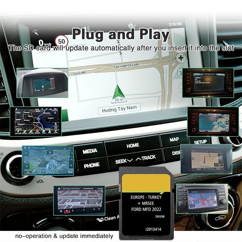 MFD 2022 SD Card for Ford MFD SD Card V11 Sat Nav Map Update 2022 Touchscreen Navigation Europe Germany France Italy Netherlands