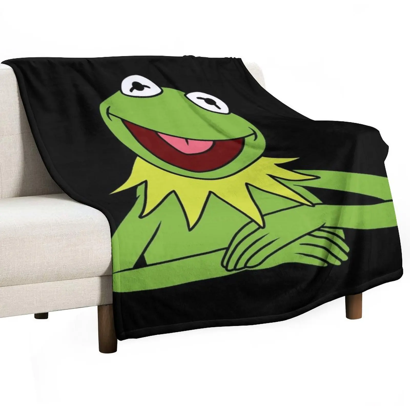 

Kermit The Frog Throw Blanket bed plaid Tourist Flannel Fabric Blankets