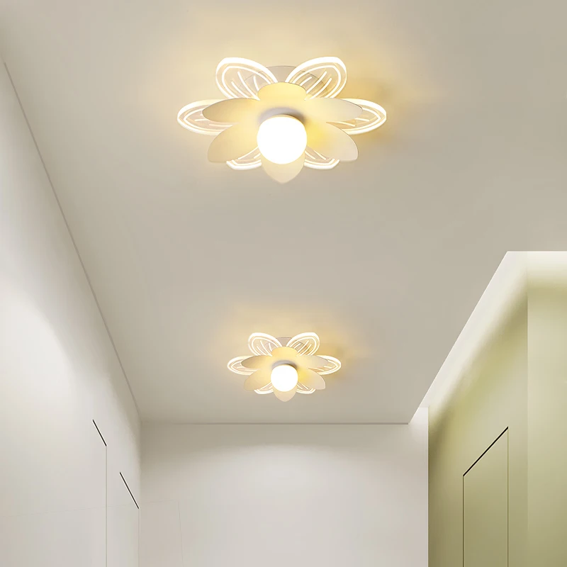 Imagem -03 - Nordic Modern Flower Shape Led Ceiling Light Cozinha Quarto Varanda Vivendo Estudo Sala de Jantar Banheiro Loft Corredor Decoração de Casa