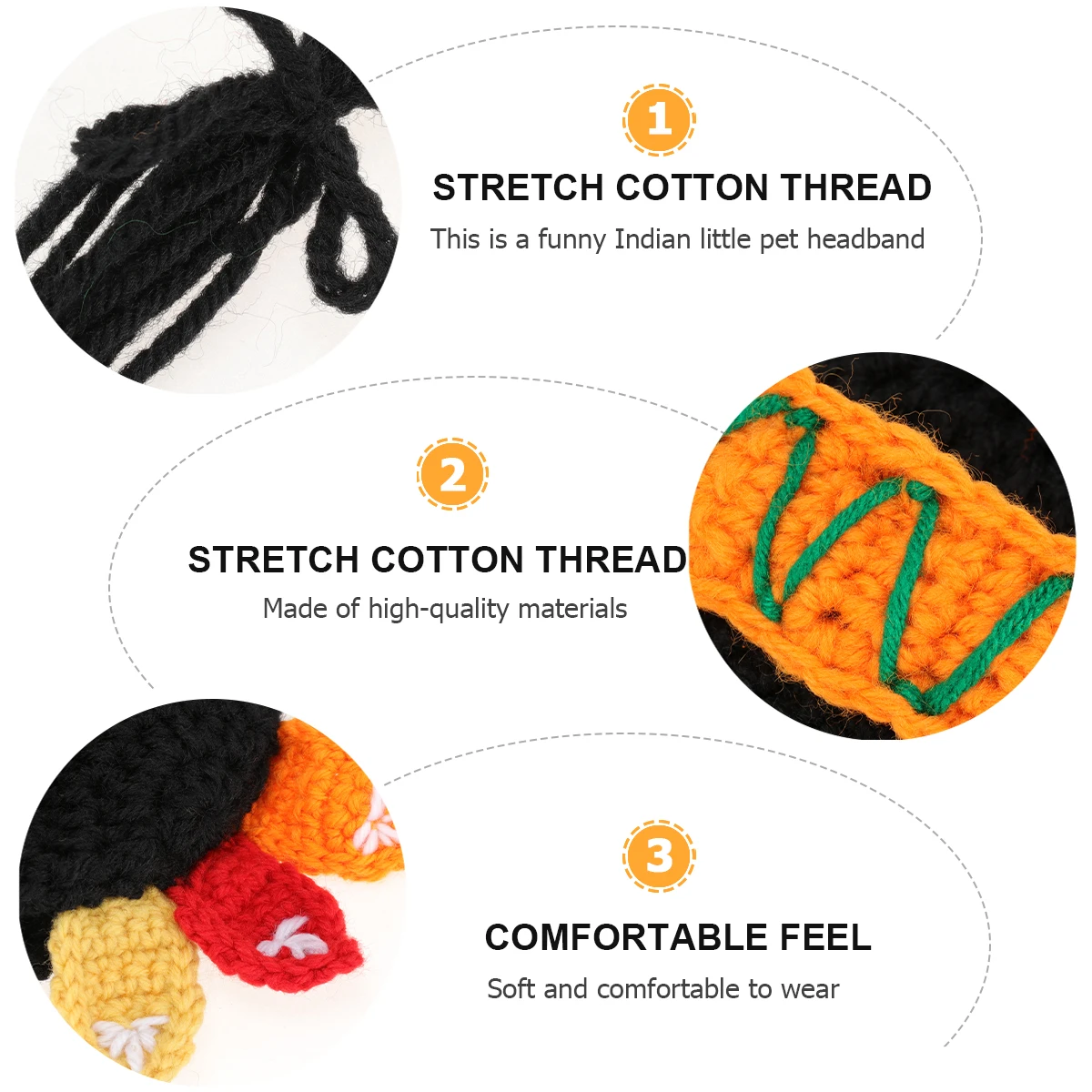 

1pc Indian Headband For Dog Cat, Pet Hair Hoop, Portable Pet Dress Up Headdress For Halloween Cosplay Festival