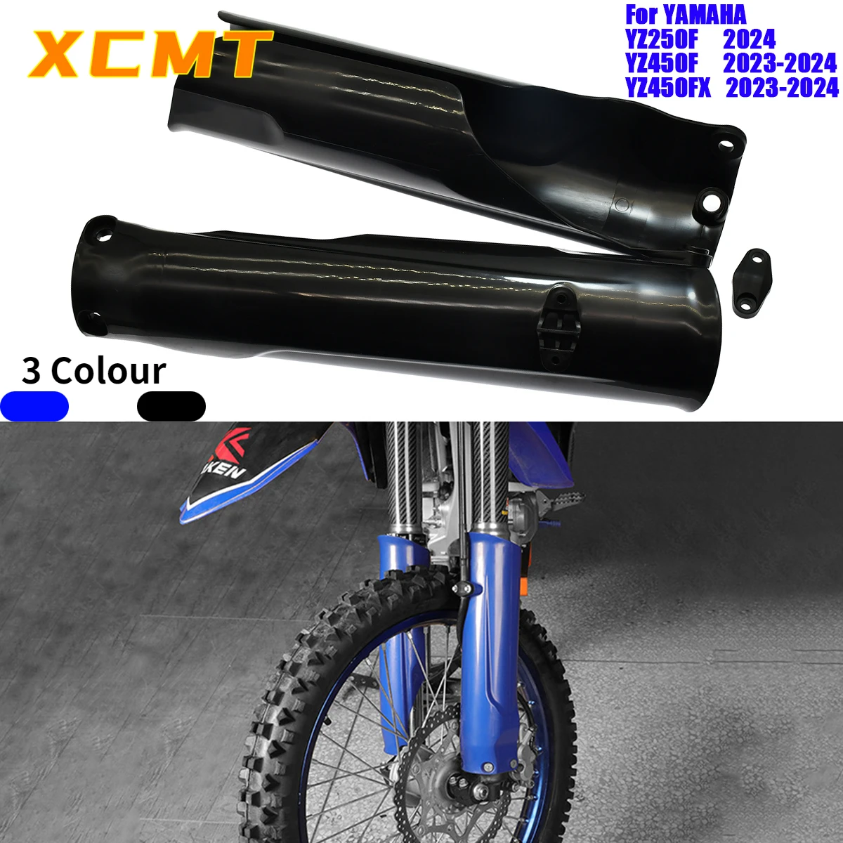 2024 Plastic Fork Cover Shock Absorber Guard Protector For YAMAHA YZ250F YZ450F YZ450FX YZ 250F 450F 450FX 2023 Motocross Parts