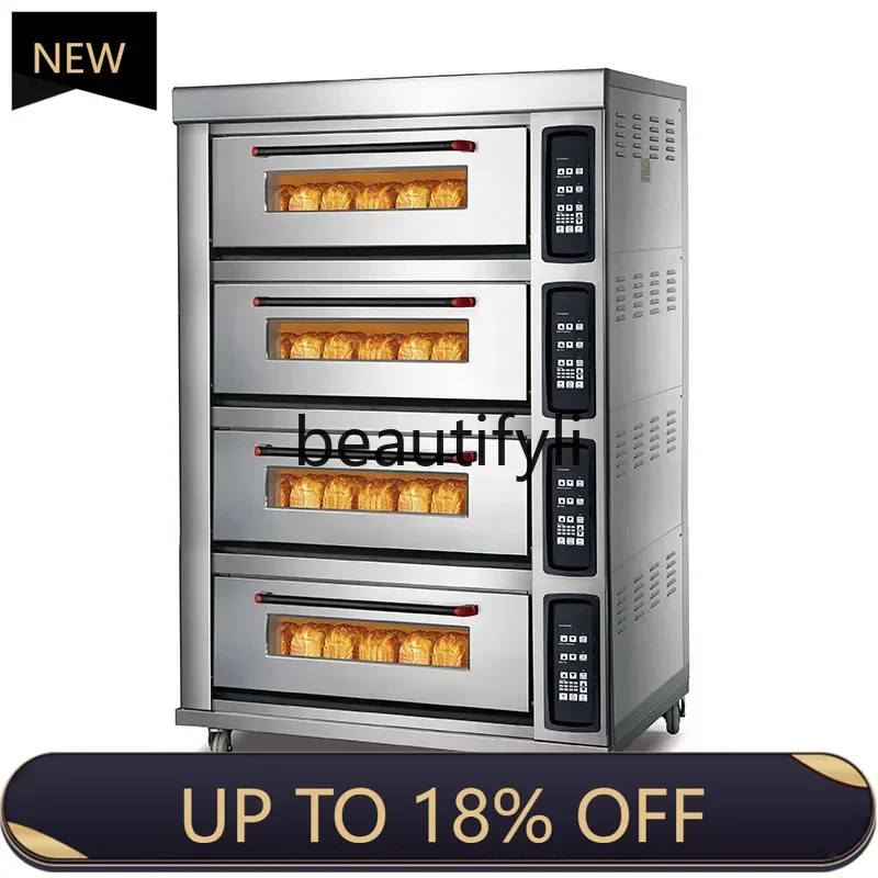 

New arrive Commercial Intelligent Temperature Control Four-layer Electric Oven Cake Shop Large Capacity Layered Baking Oven
