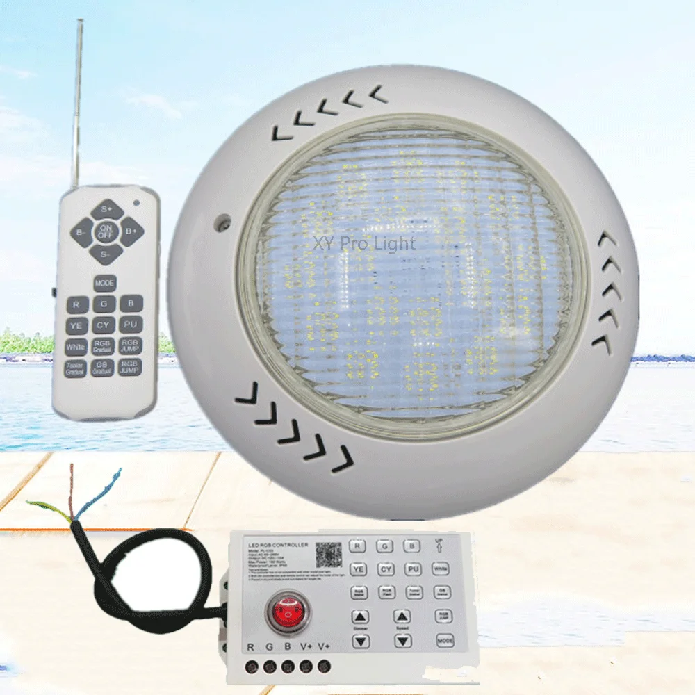 

Светодиодный RGB-светильник для бассейна 18 Вт, AC85-265V DC12V, с Bluetooth и управлением через приложение, для наружного использования, подводный, для пруда, бассейна, прожектор