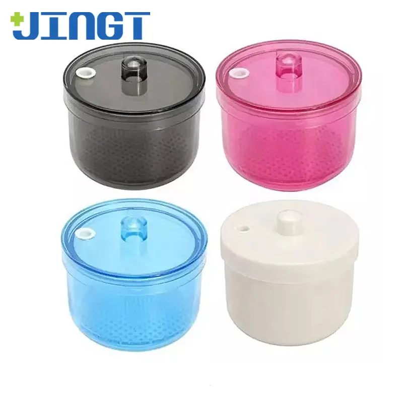 JINGT 3Sets Dental Car Needle Box High-Speed Plastic Band Built Rack  Bur High Speed Placement Holder with Lid Dental Box