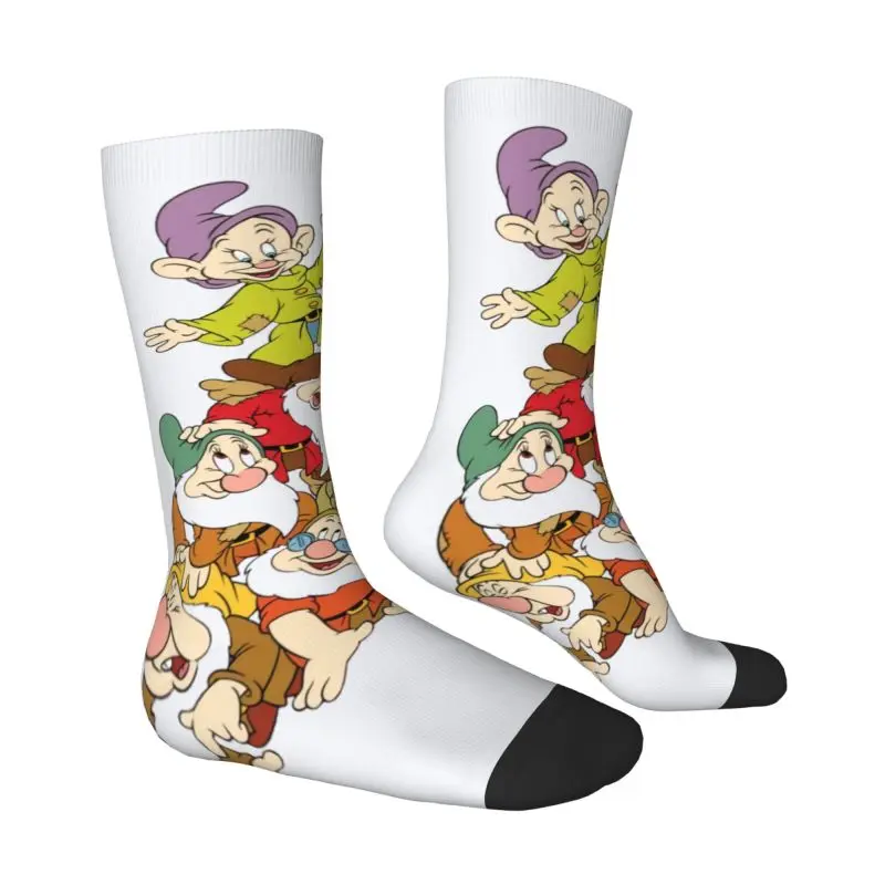 Custom Snow White And The Seven Dwarfs Dress Socks Mens Womens Warm Fashion Novelty Crew Socks