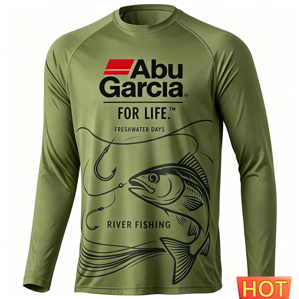 Autumn Outdoor Men's Fishing Long Sleeved T-shirt Sunscreen Comfortable Men Wild Fishing T-shirt Comfort T-shirts Men's Clothes view 4