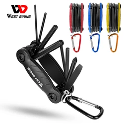 WEST BIKING 8 in 1 Bicycle Repair Tools Kit Steel Allen Wrench Screwdriver Cycling MTB Mountain Road Bike Maintenance Tools