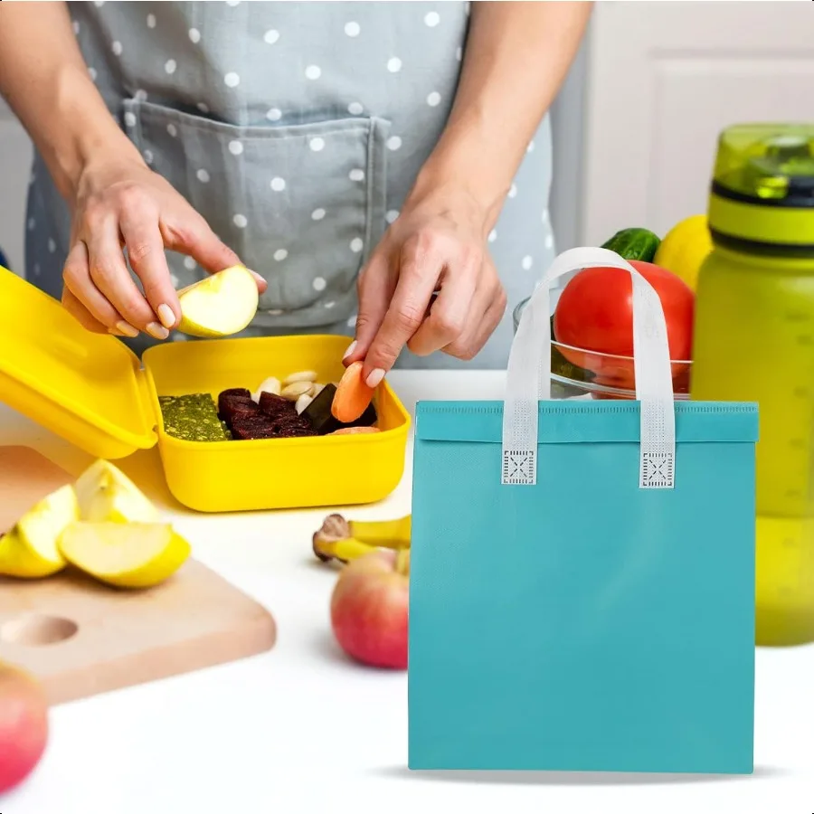 Bolsas aisladas para llevar, 35 Uds., bolsa térmica aislante, bolsas térmicas para comestibles, 9,4x5,9x10,2 pulgadas para entrega de alimentos fríos y calientes Bl