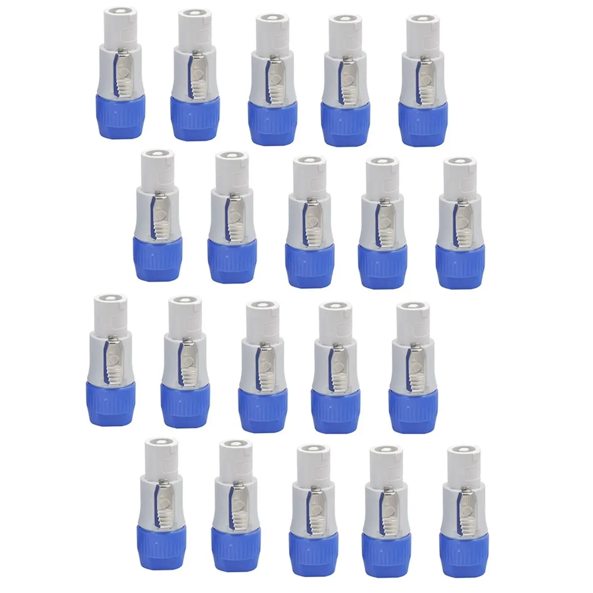 Fits for 20PCS Powercon Connector Male Plug Power Plug Adapter for Beam Light Stage Light Power Input White