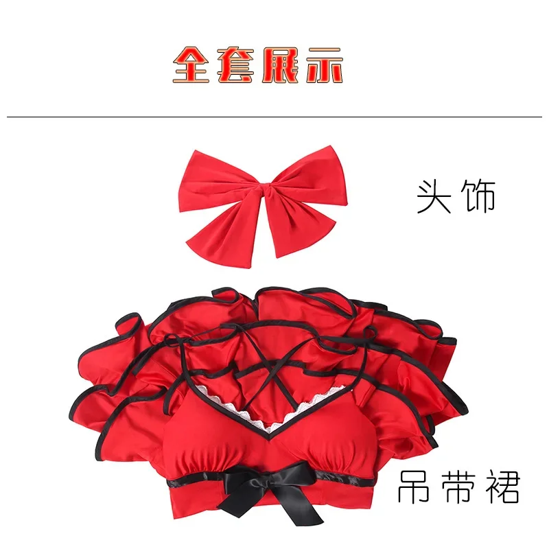 FGO Nero Claudius Feminino Augustus cosplay fate/extra saber cosplay costume red swimsuit cosplay Halloween wig bow shoes