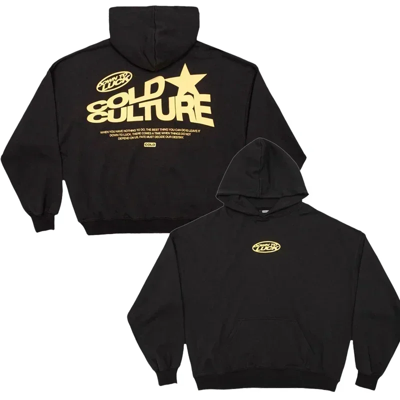 الثقافة الباردة شعار أحدث طبعة على الوجهين طباعة الرجال معطف رياضي الأخ القوطية المتضخم تي شيرت الشارع العلوي Y2k الملابس