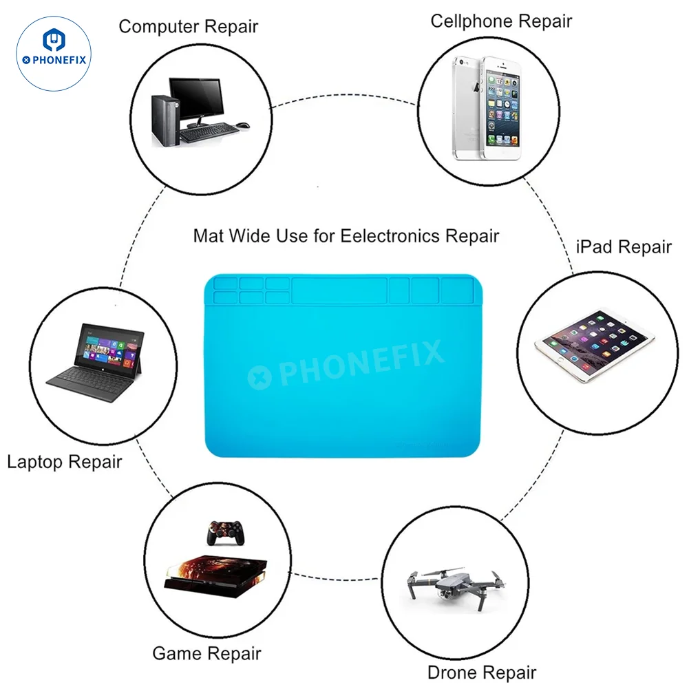 مكافحة ساكنة ESD لحام سيليكون حصيرة العزل إصلاح الوسادة العزل الحراري العمل حصيرة لحام محطة عدة لوحة إصلاح #6