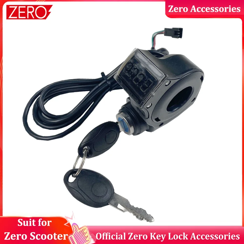 Original Zero Accessories Voltmeter Key Voltage Zero Key Lock Suit for Zero8X Zero9/10 Zero10X Zero11X E-scooter