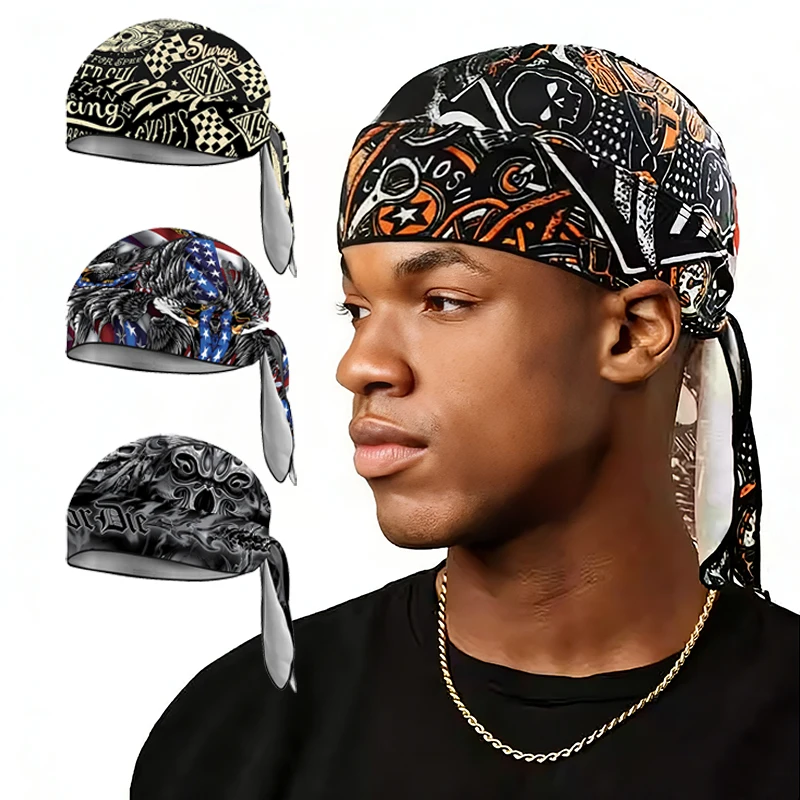 Outdoor Bike Pirate Cap Summer Quick-drying Lightweight Hip-hop Headband Unisex Sports Hiking Sun Protection Retro Cycling Cap