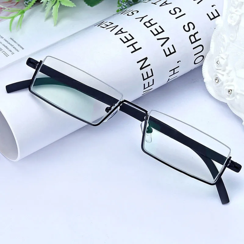 Men Fashion Comfy Light Half Frame Reading Glasses TR90 Resin Foldable Presbyopic Glasses Unisex for Women Reading Glasses Men